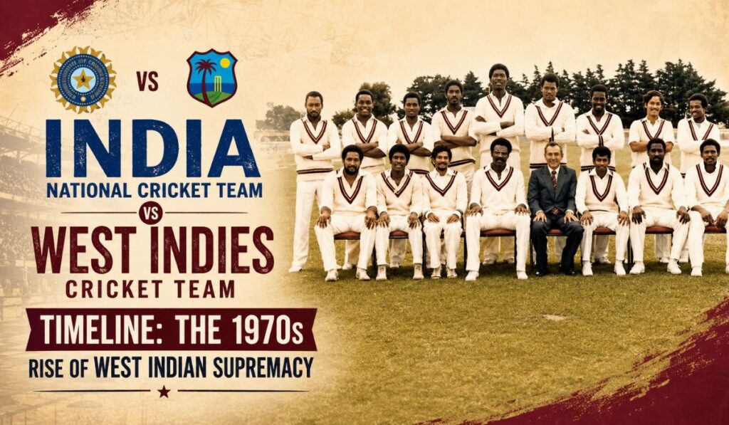 India National Cricket Team vs West Indies Cricket Team Timeline The 1970s Rise of West Indian Supremacy