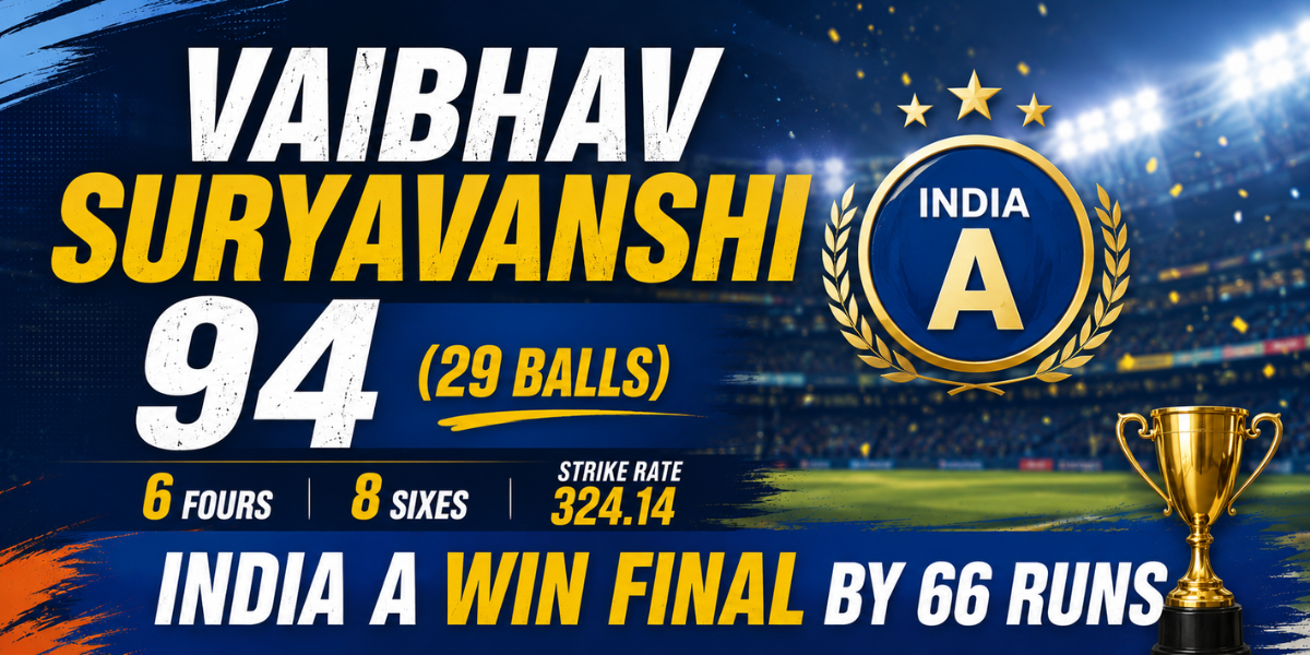 How Vaibhav Suryavanshi Changed the Game in India A vs Sri Lanka A Final