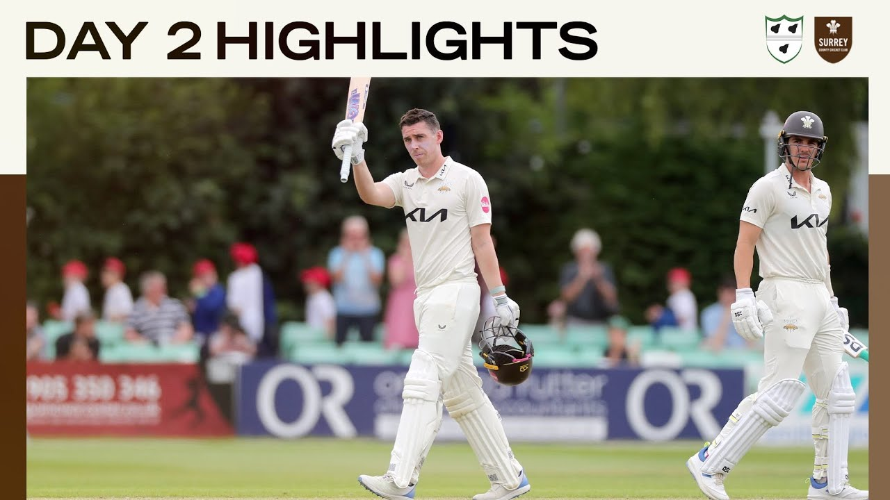 Lawrence's Brilliant Double Century Puts Surrey in Command Against Hampshire