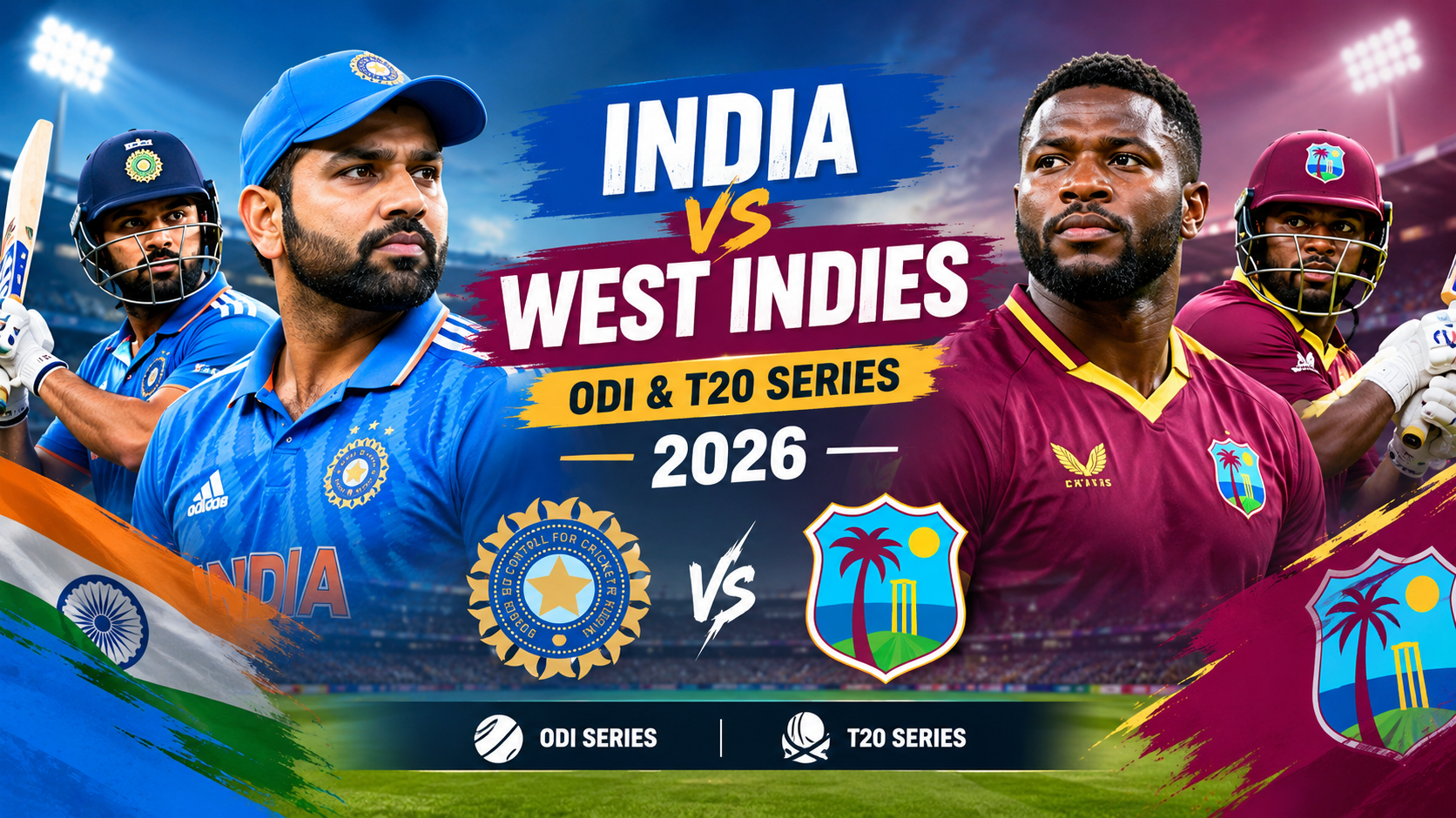 India vs West Indies ODI & T20 Series 2026