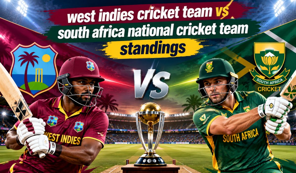 West Indies Cricket Team vs South Africa National Cricket Team Standings